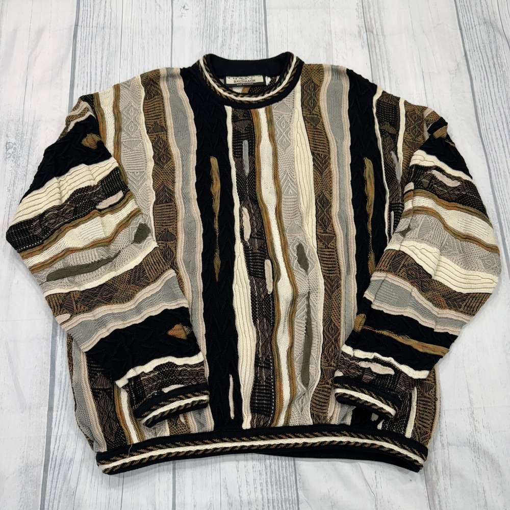 VTG‎ Tundra Coogi Style Sweater Size 2X Canada Bachrach 3D Knit Biggie Mens